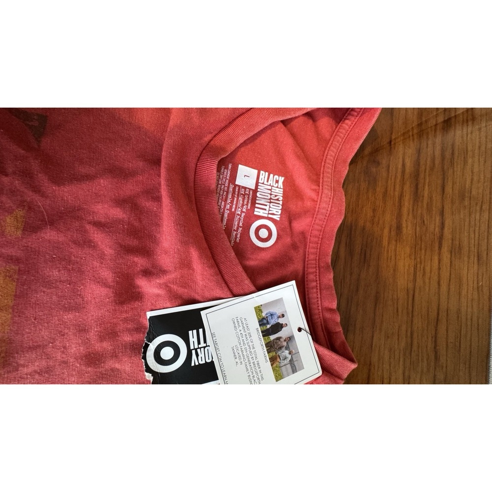 Target Black History Month Red Graphic Print Crew Neck Short Sleeve T-Shirt L